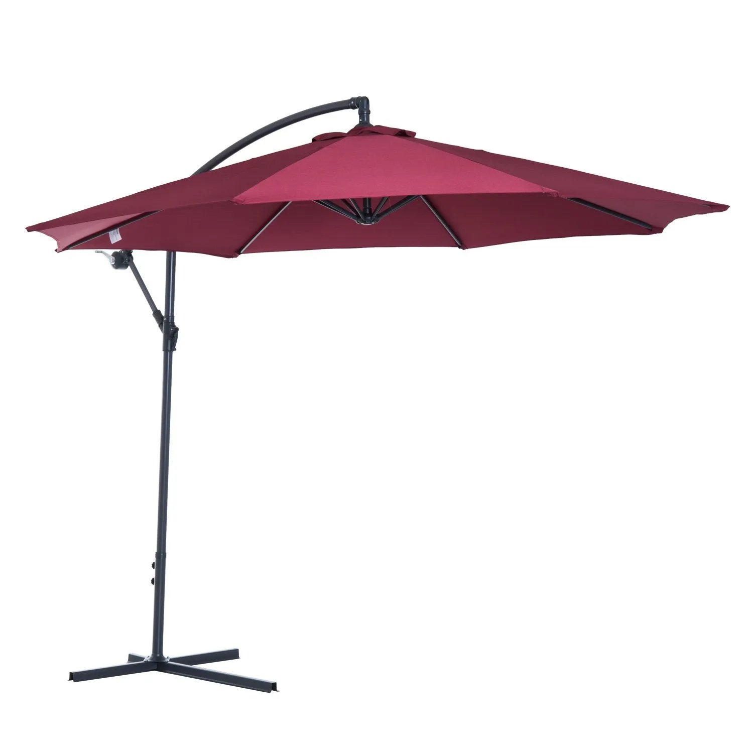 10' Hanging Patio Garden Umbrella - Wine Red