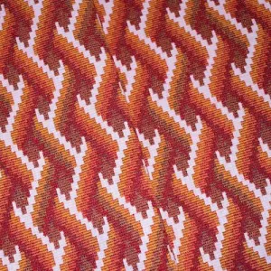 14 YD PC -- Red/Orange/Multi Abstract Pixel Jacquard Decorating Fabric