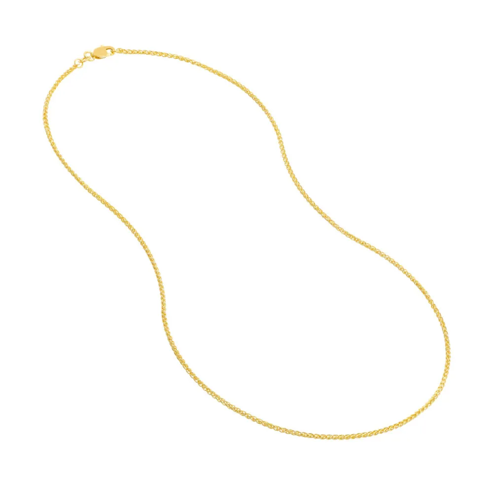 14k Gold 1.5mm Wheat Chain