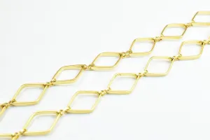 18K Gold Filled Look, EP Chain 20" Inches Long 7mm Width 1mm Thickness For Jewelry Making CG311