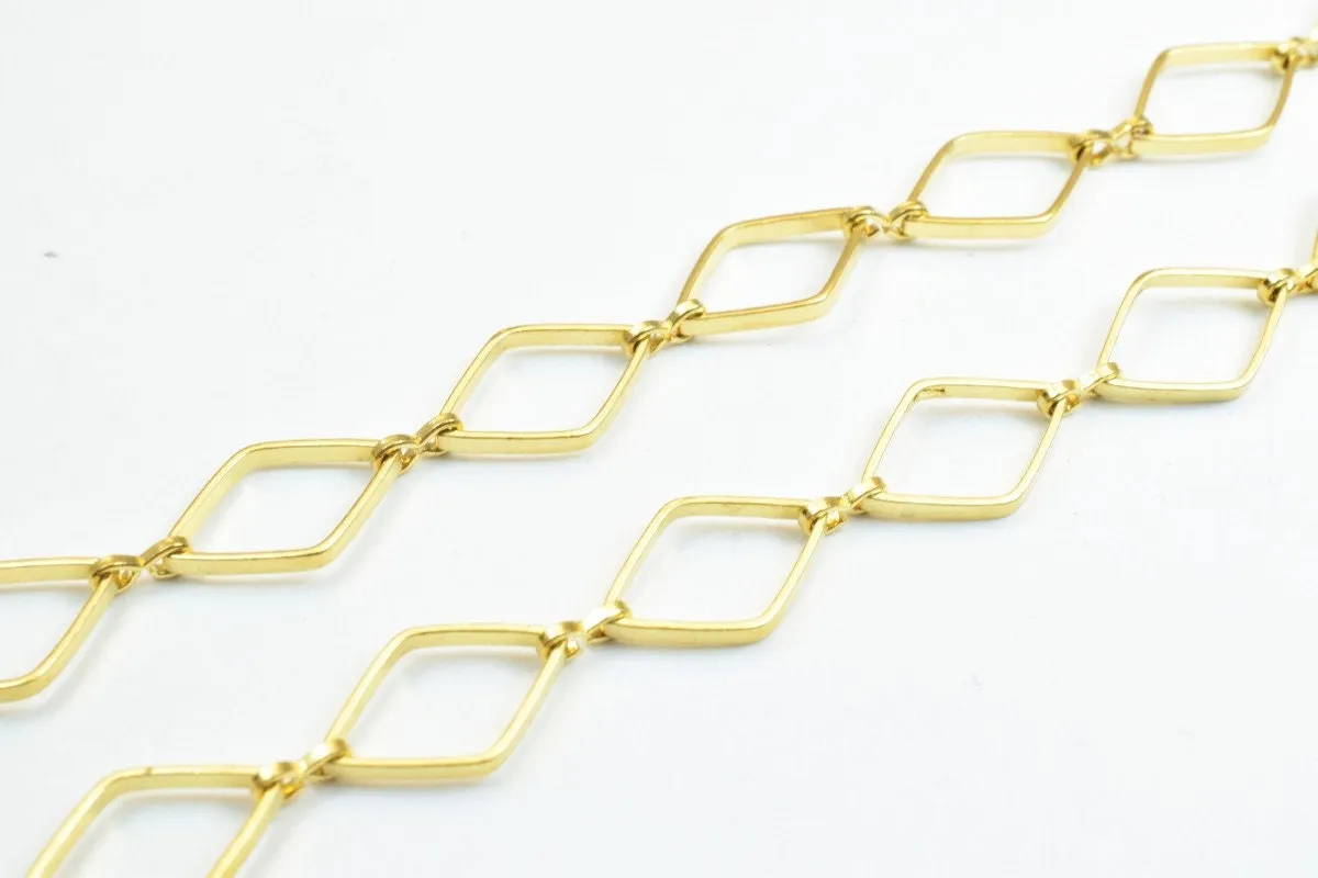 18K Gold Filled Look, EP Chain 20" Inches Long 7mm Width 1mm Thickness For Jewelry Making CG311