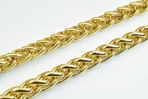 18k Gold Filled Look, EP wheat chain 22.5" inches/20.5" inches cg250/cg250a thickness 8mm