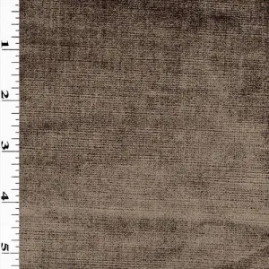 2 1/2 YD PC -- Shimmer Brown Textured Velvet Home Decorating Fabric