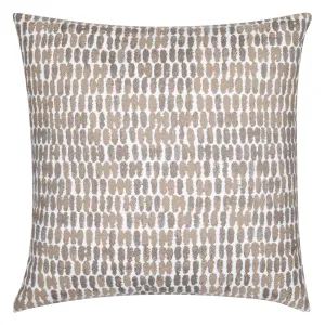 22" Square Elaine Smith Pillow  Thumbprint Latte