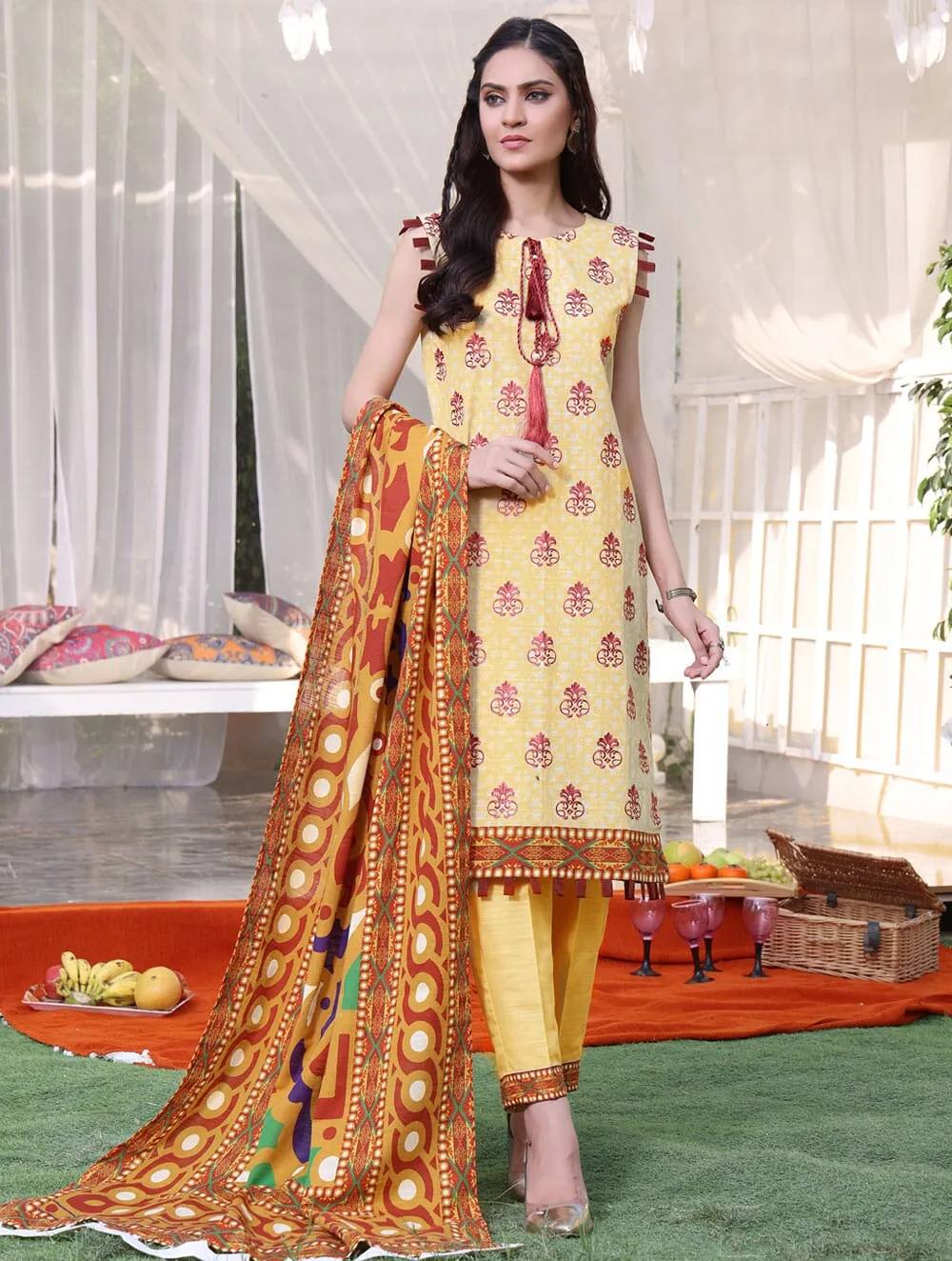 3 Piece Unstitched Khaddar Suit KKS-1540