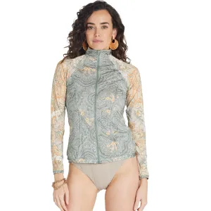 Aqua Blu Hayley Rash Guard A22037FL - Floret