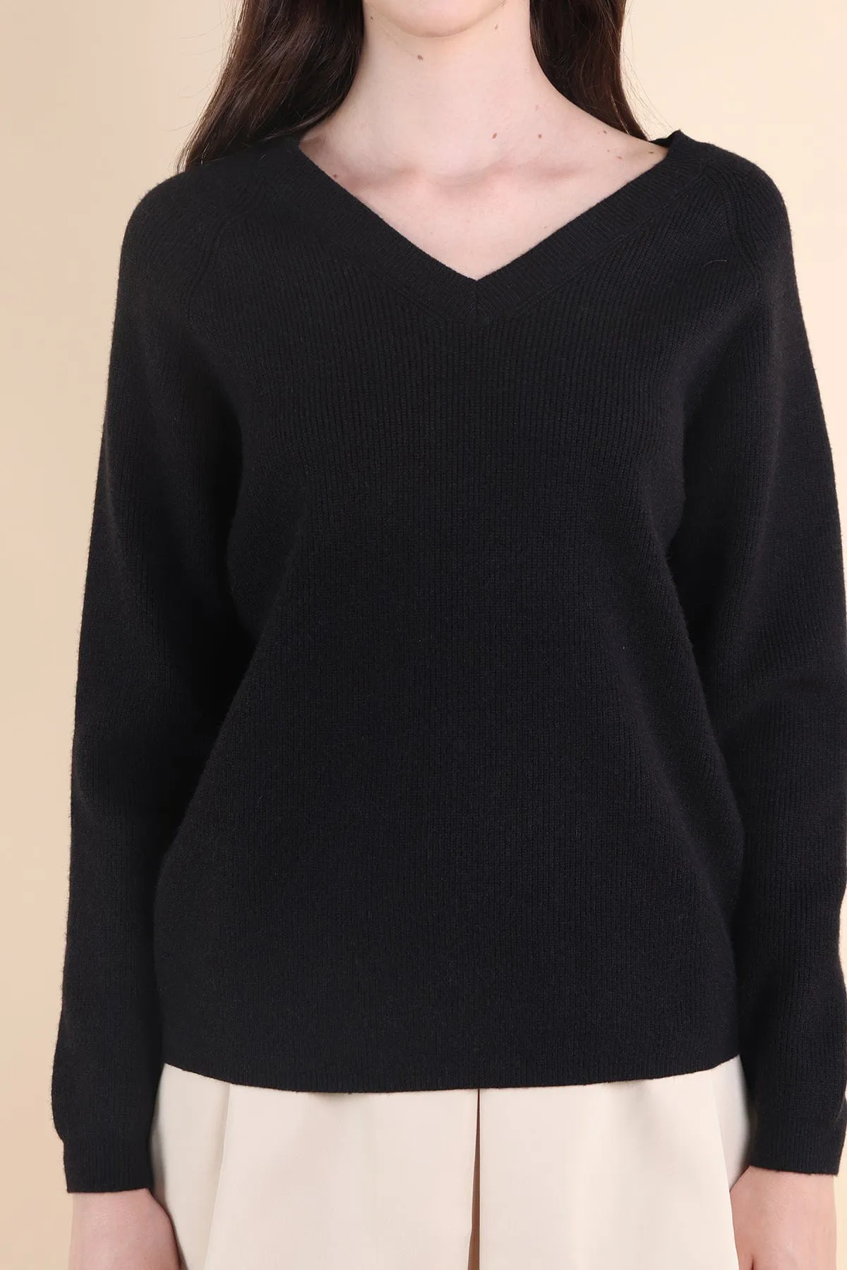 AUBREE KNIT PULLOVER IN BLACK