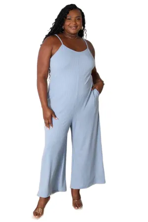 Basic Bae Full Size Spaghetti Strap V-Neck Jumpsuit