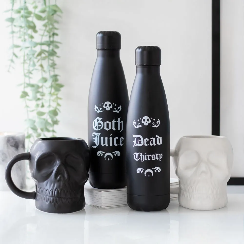 Black "Goth Juice" Reusable Metal Bottle