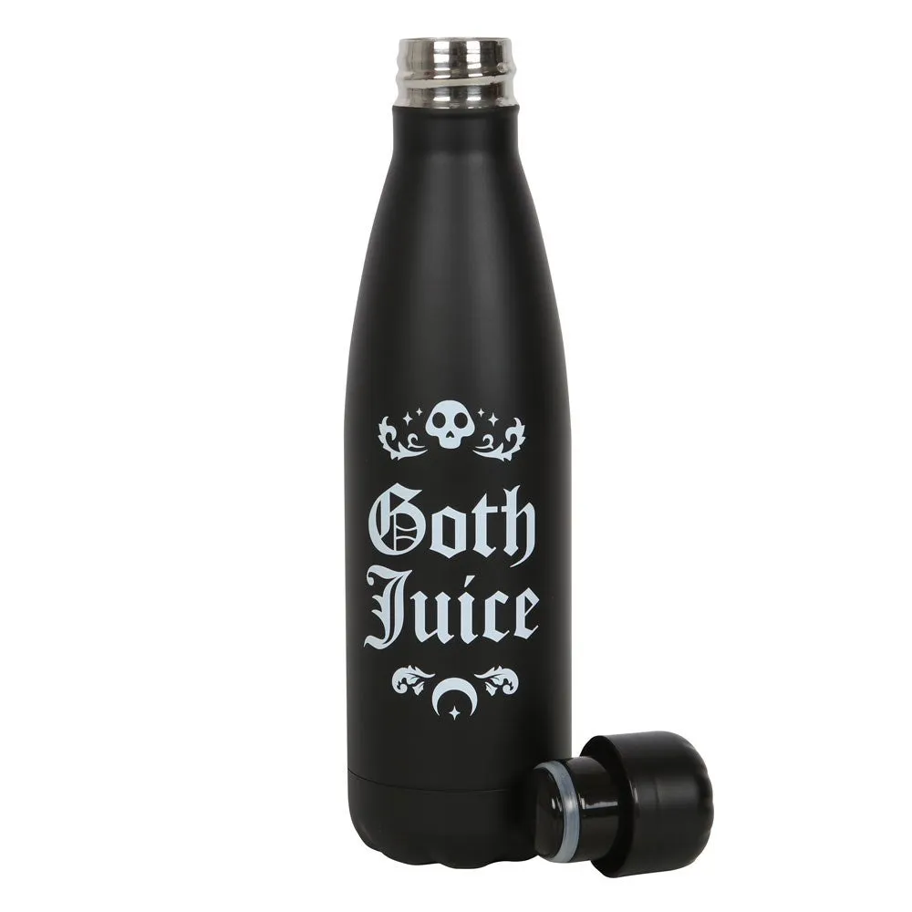 Black "Goth Juice" Reusable Metal Bottle