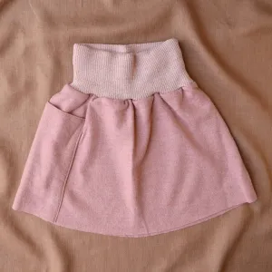 Boiled Wool Pocket Skirt - Rose (7-8y) *Last ones