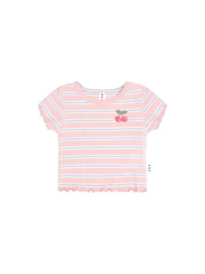 CANDY STRIPE RIB TEE