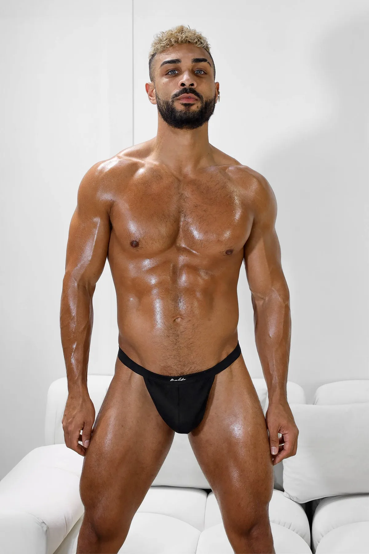 Comfy Everyday Thong for Men - Obsidian Black