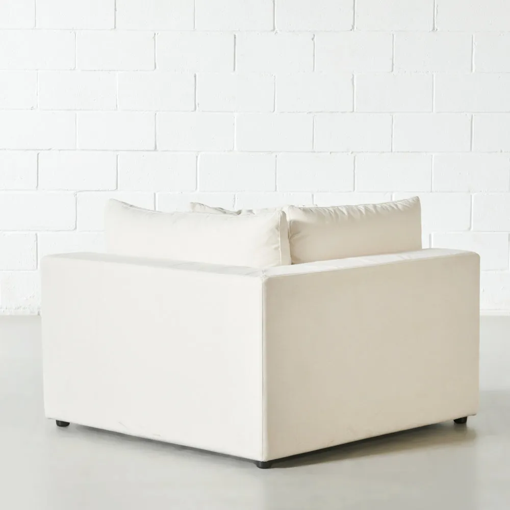 COSMIC - Cream Fabric Corner Chair Module