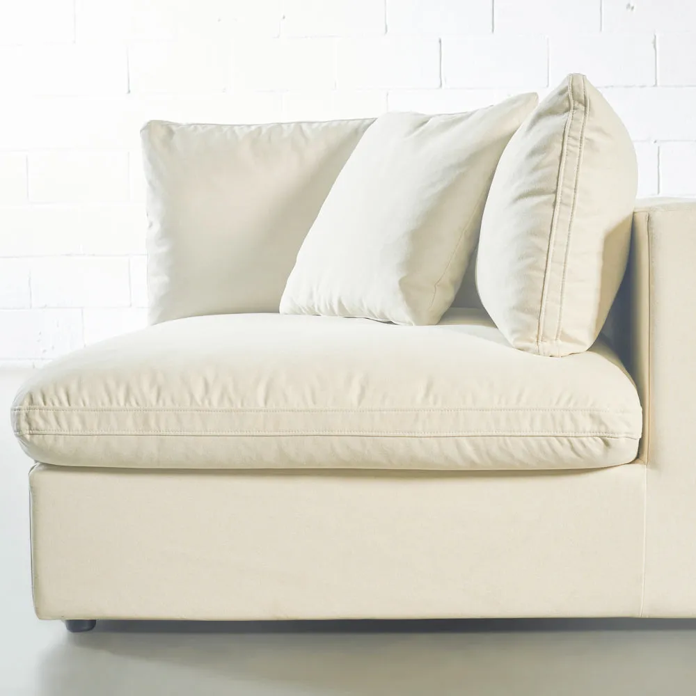 COSMIC - Cream Fabric Corner Chair Module