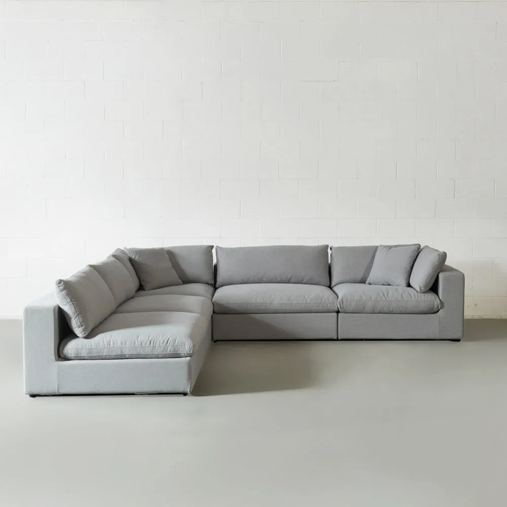 COSMIC - Grey Fabric Modular Sectional (5 piece)