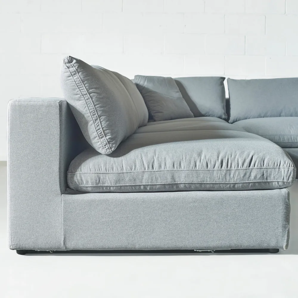 COSMIC - Grey Fabric Modular Sectional (5 piece)