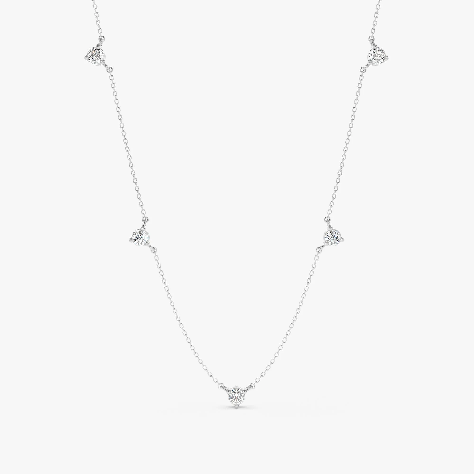 Diamond Station Necklace, Greer