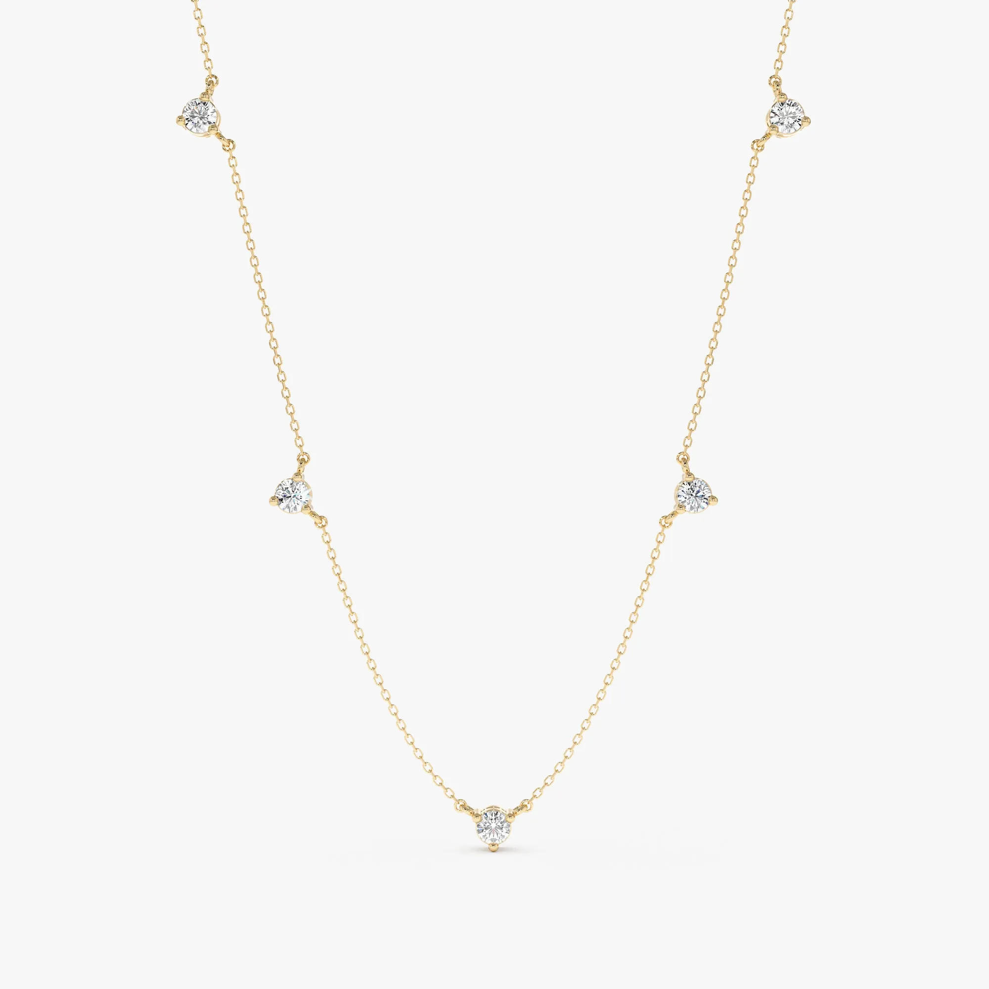 Diamond Station Necklace, Greer