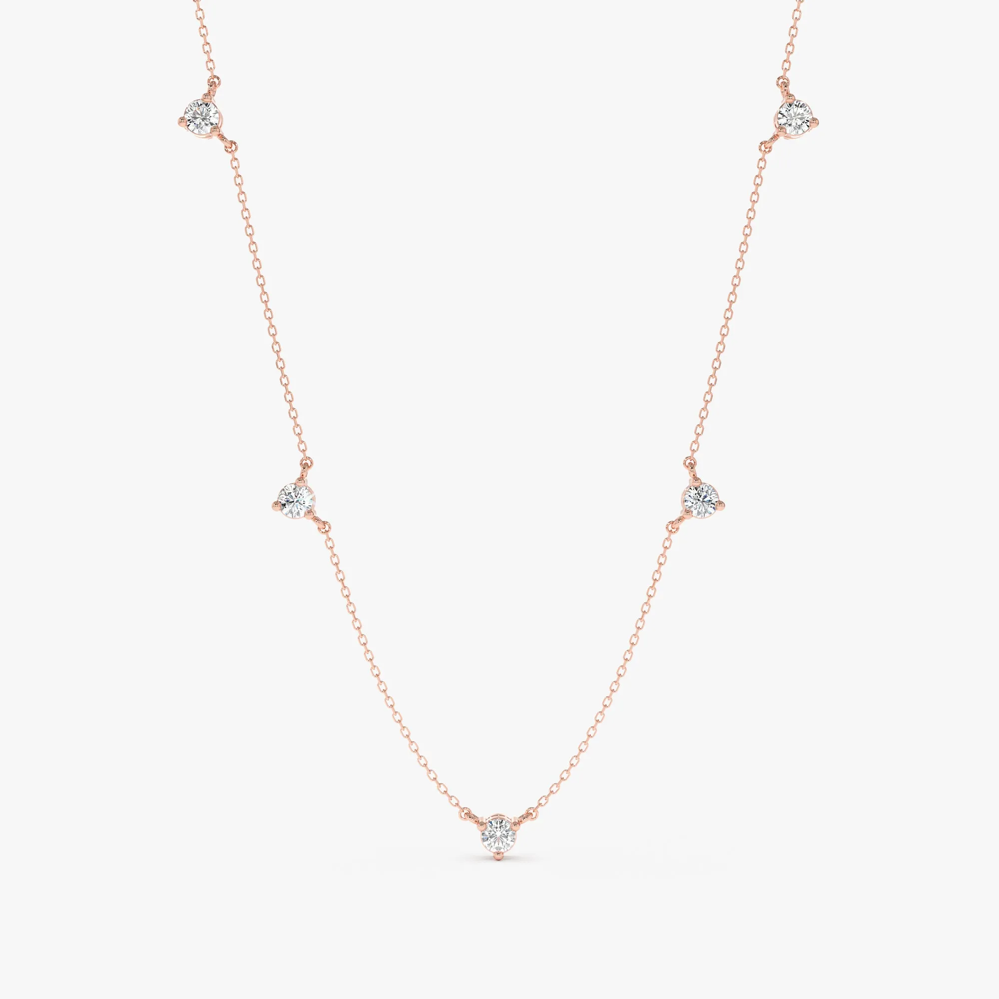 Diamond Station Necklace, Greer