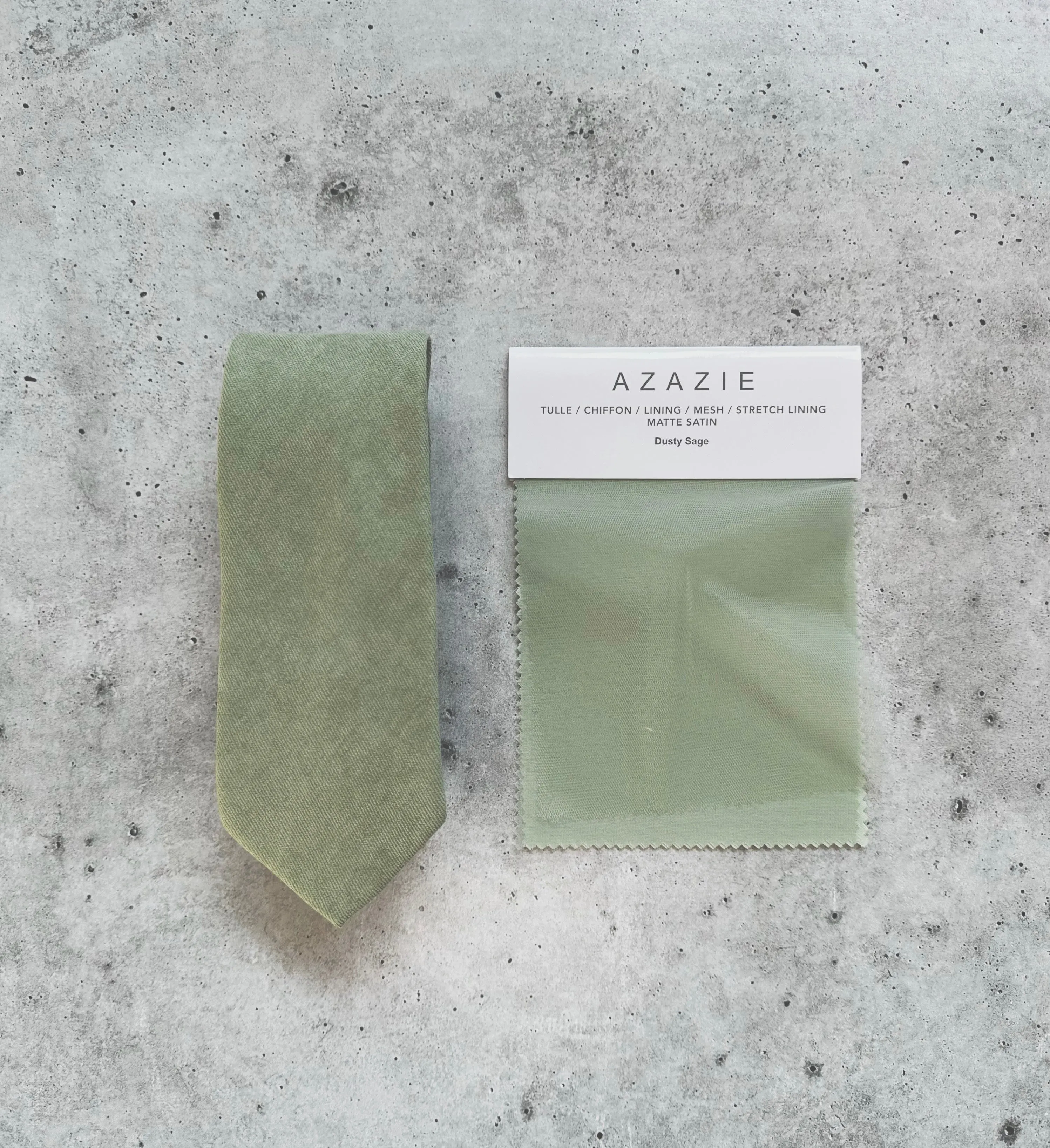 Dusty Sage Green Cotton Neck Tie