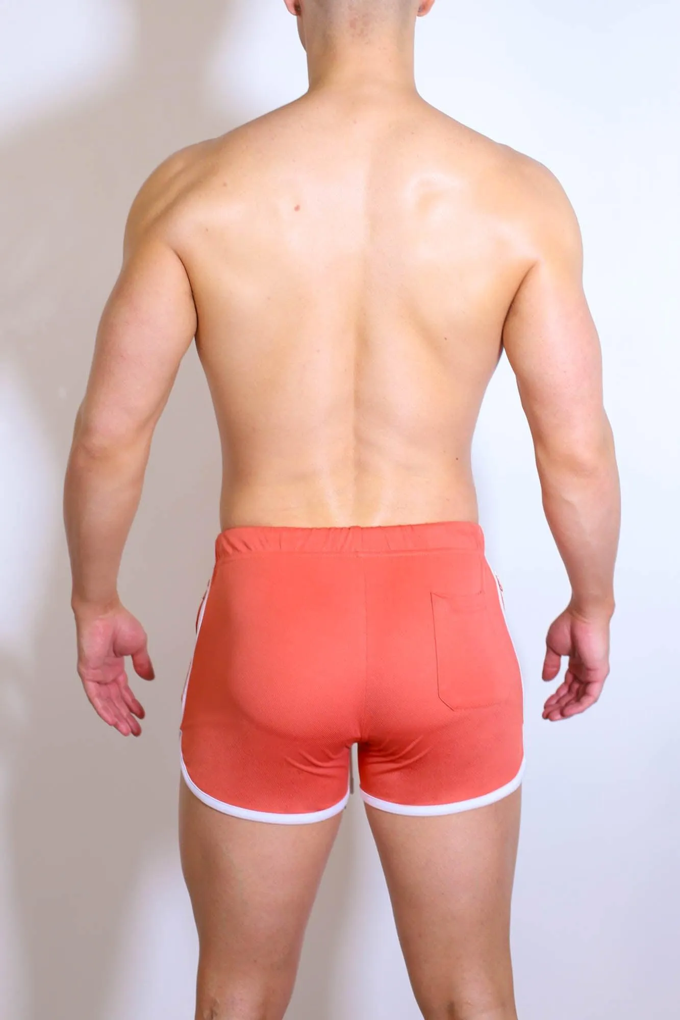 For-the-Night 4" Gym Short Shorts with Drawstring - Tangerine