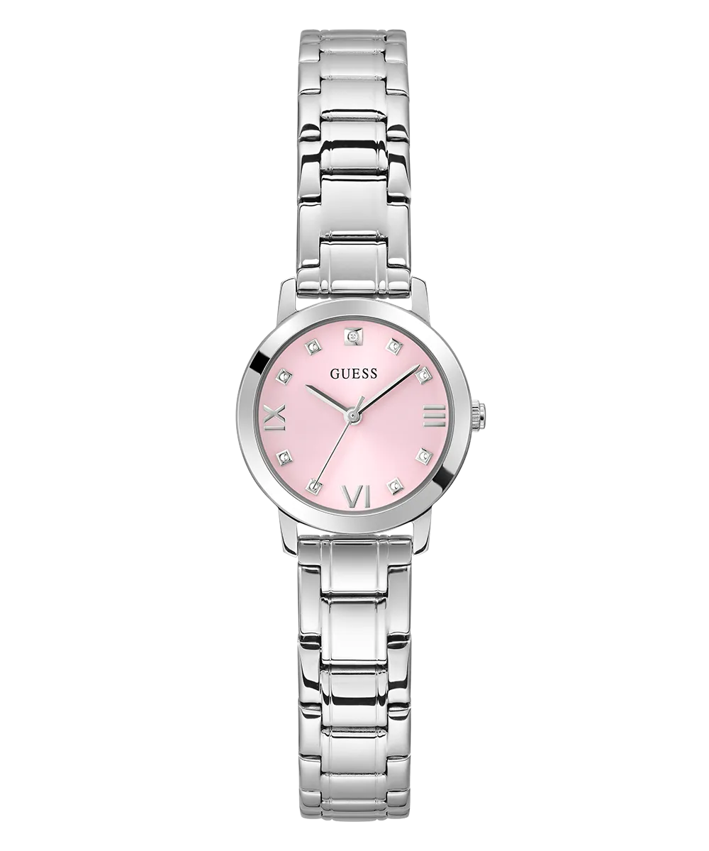 GUESS Ladies Silver Tone Analog Watch