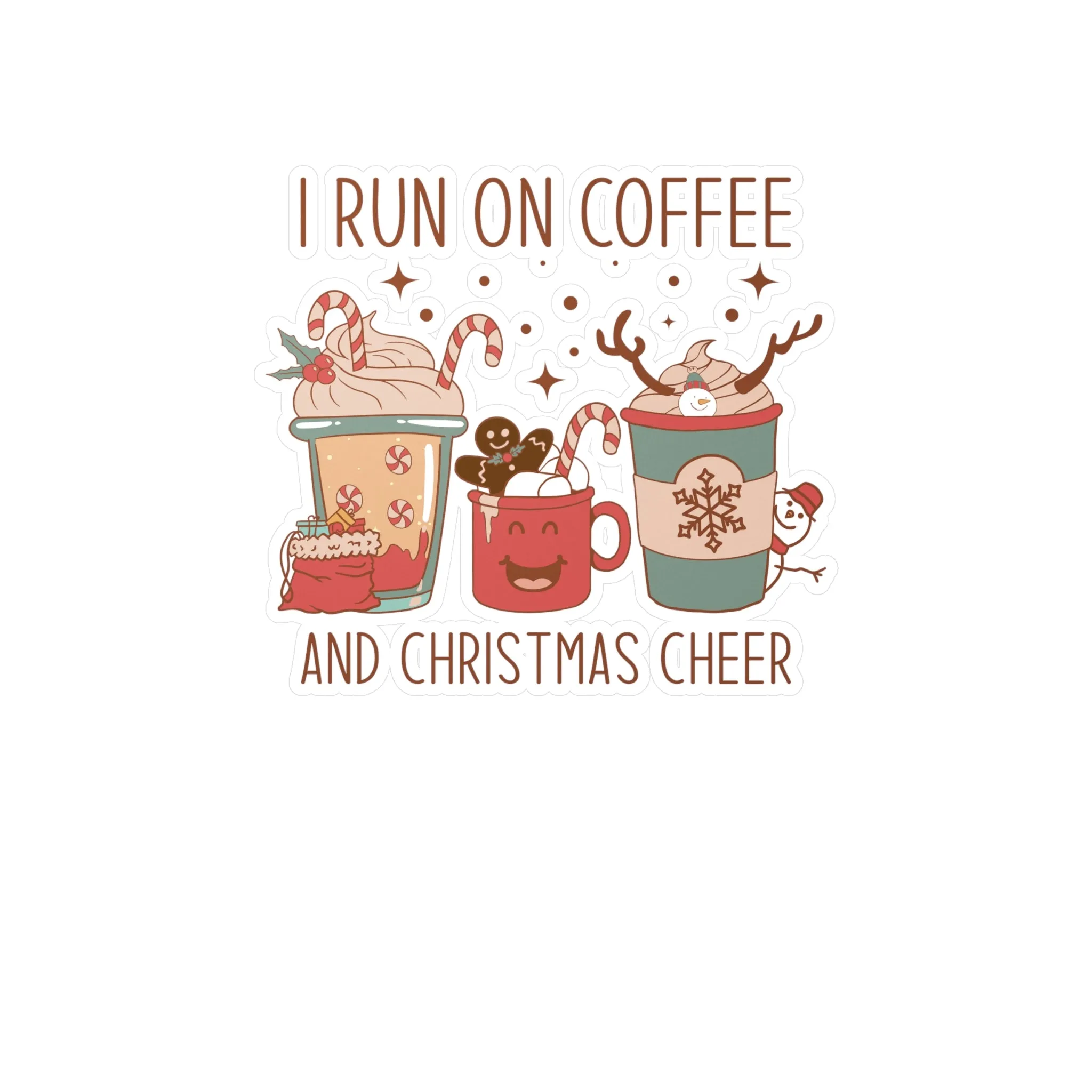 I run on Coffee - Kiss-Cut Vinyl Decals