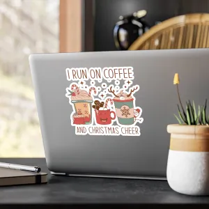 I run on Coffee - Kiss-Cut Vinyl Decals