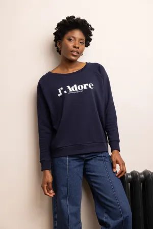 J'ADORE SWEATSHIRT (NAVY)