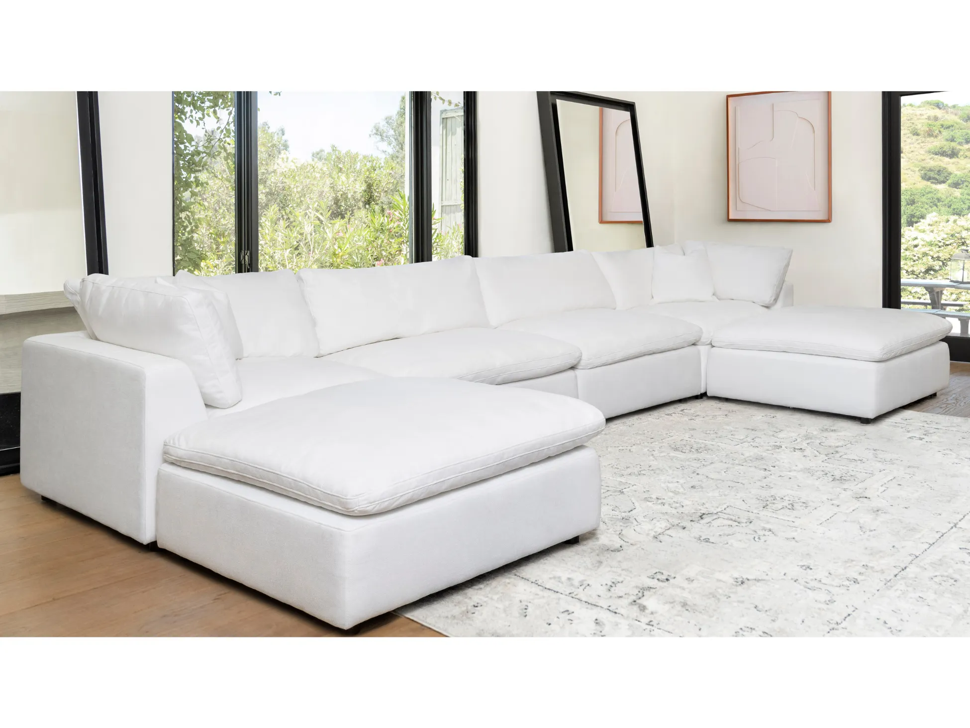 JoJo Fletcher Luxe Feather and Down 6-pc U-Shaped Sectional Set