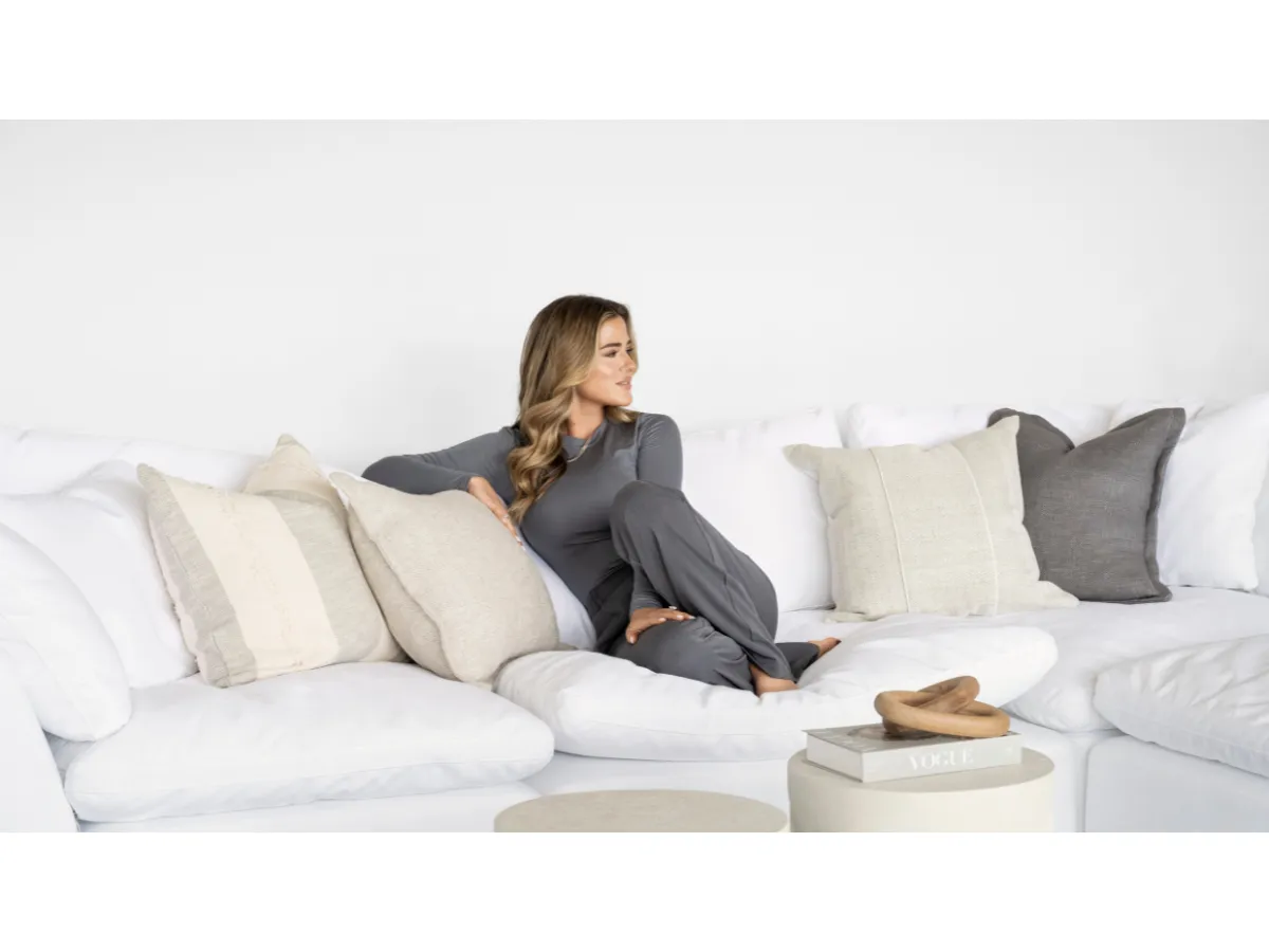 JoJo Fletcher Luxe Feather and Down 6-pc U-Shaped Sectional Set