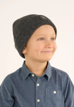 Kids Wool beanie - Dark Grey Melange