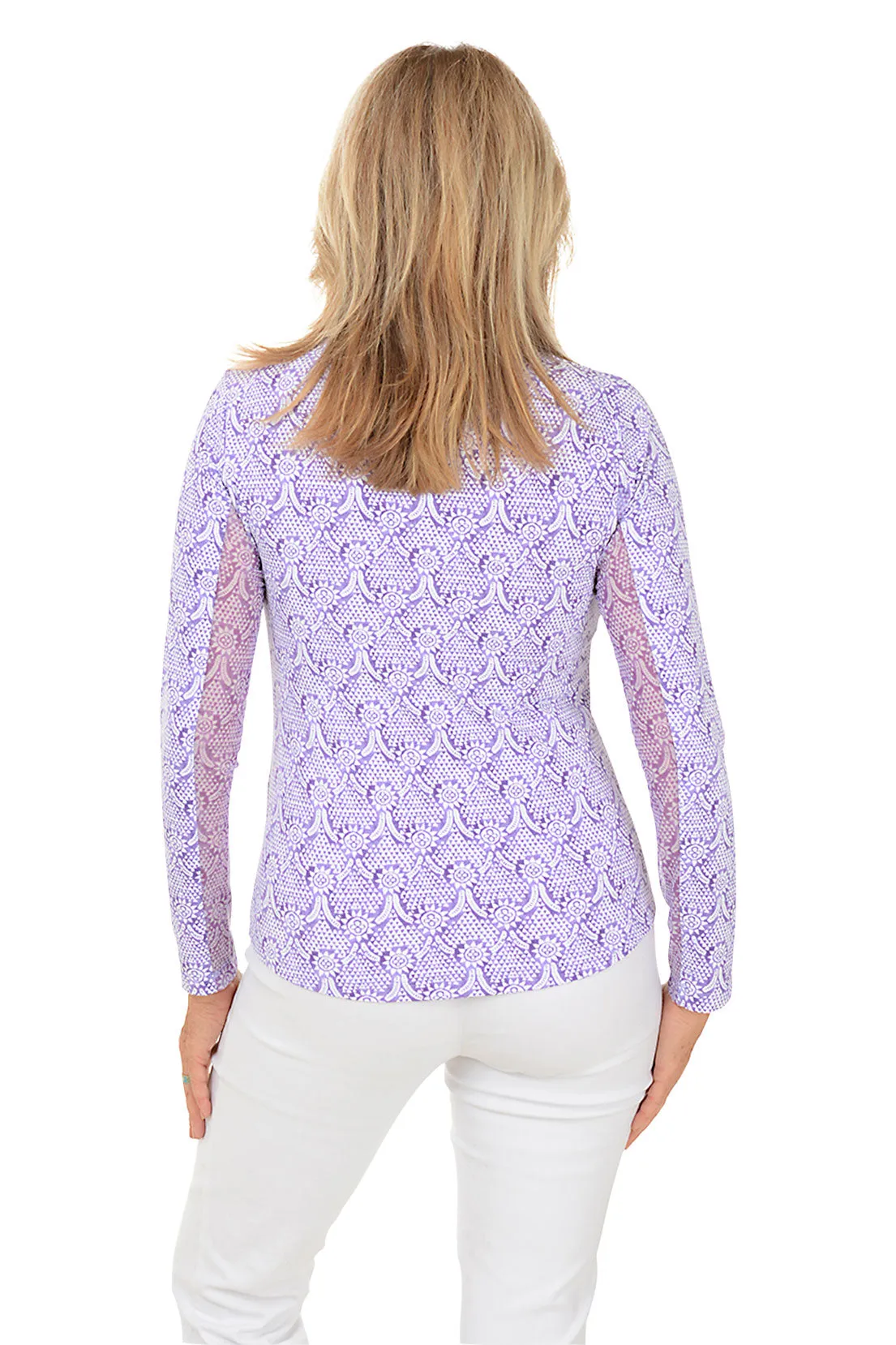 Lavender Leslie Sunflower UPF50  Sun Shirt