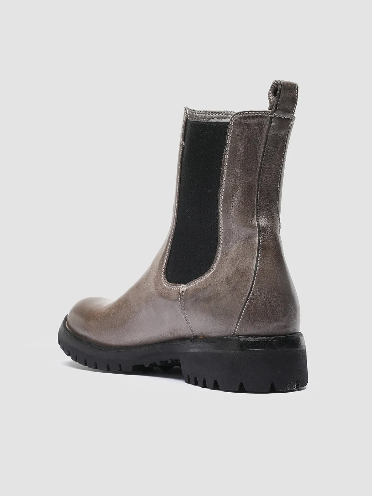 LORAINE 004 - Taupe Leather Chelsea Boots