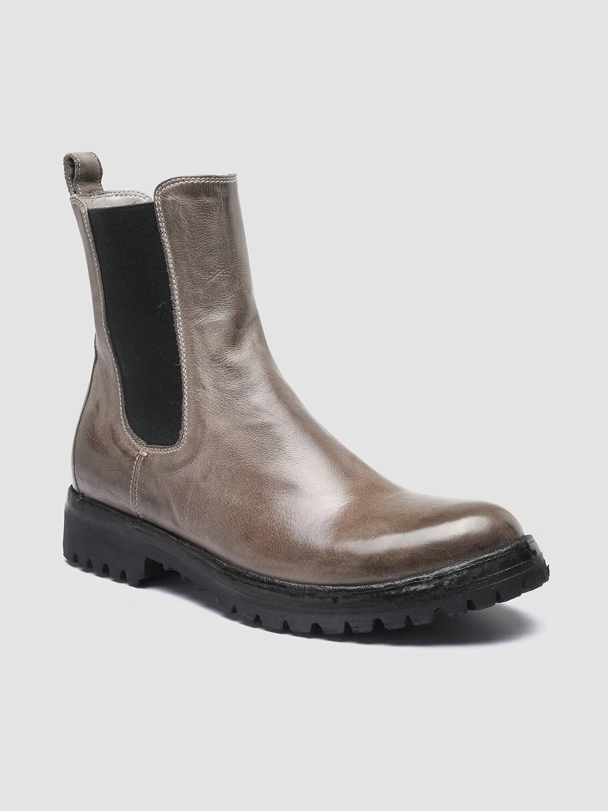 LORAINE 004 - Taupe Leather Chelsea Boots