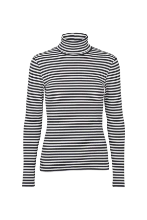 Ludmilla High-neck - Whisper White/ Black/ Black Trim