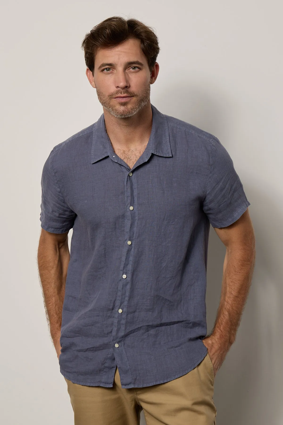 MACKIE LINEN BUTTON-UP SHIRT