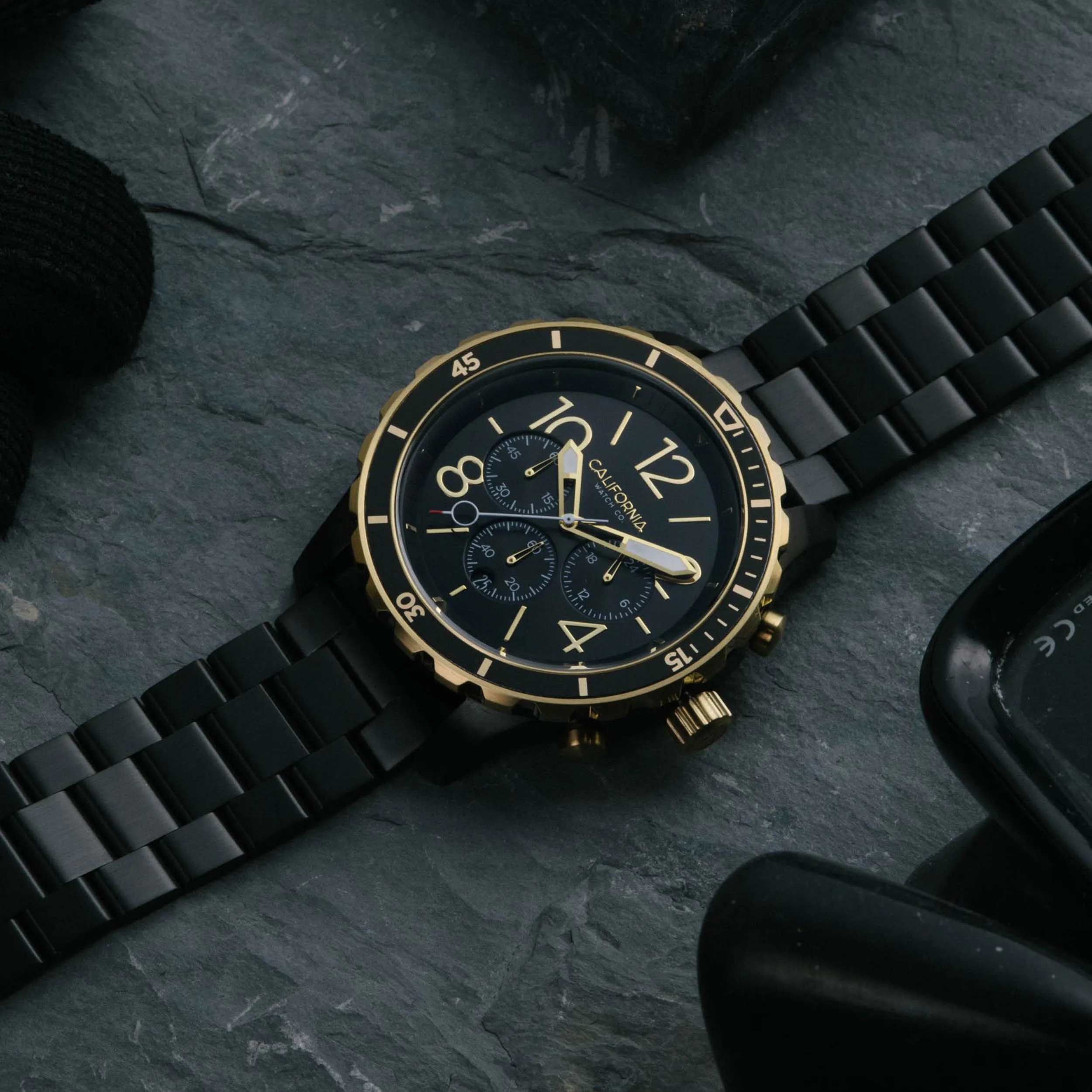 Mavericks Chrono SS All Black Gold