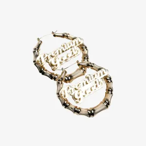 melody ehsani premiumgoods. bamboo earrings (gold)