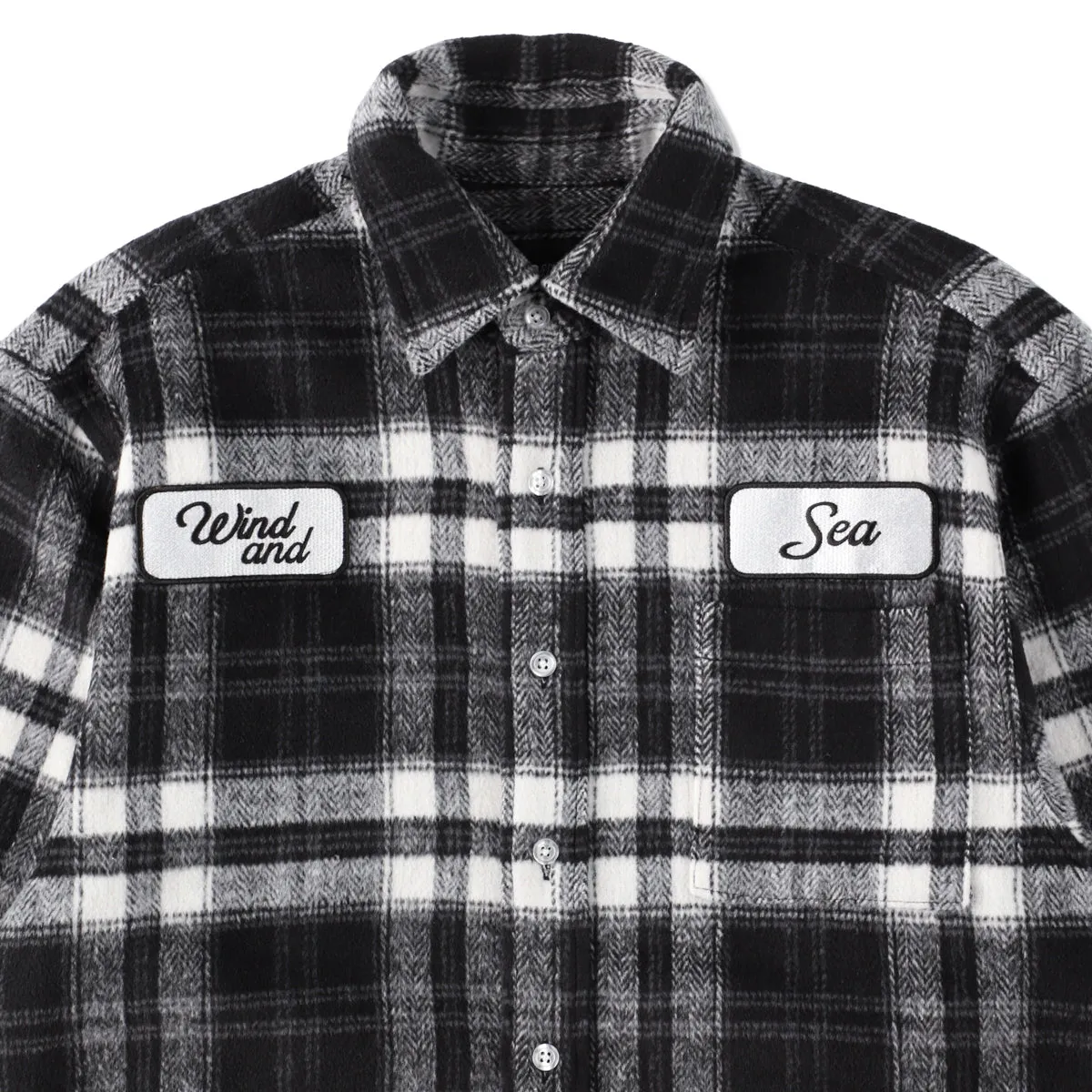 MILITARY SURPLUS PLAID SHIRT / BLACK