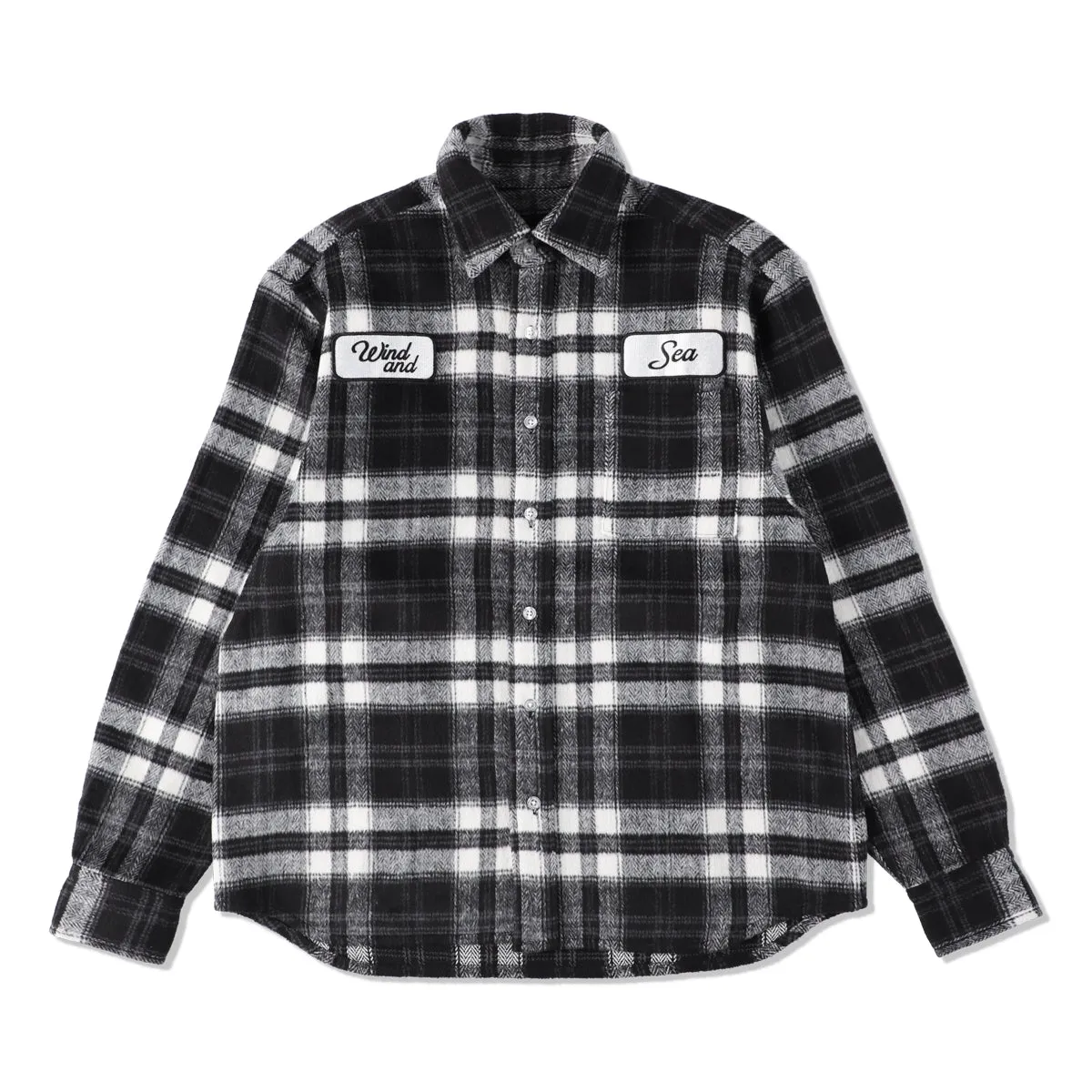 MILITARY SURPLUS PLAID SHIRT / BLACK