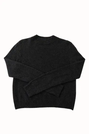 MOCK NECK SWEATER  - DARK GREY