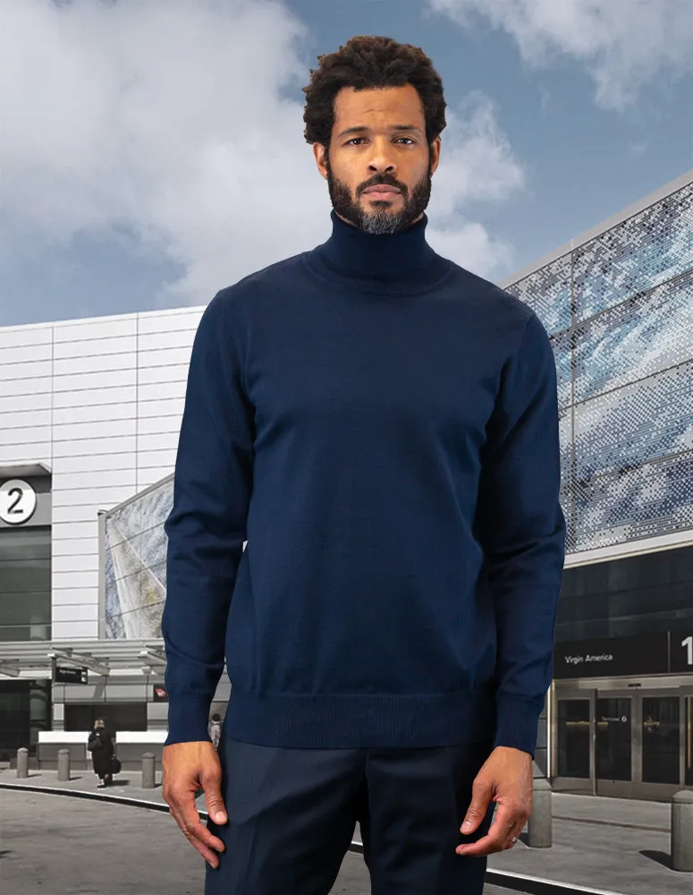 NAVY TURTLE NECK