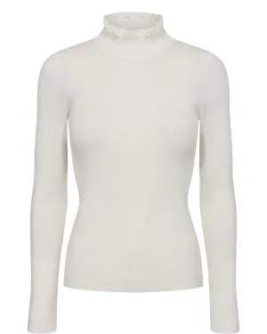 Numph Nusidanu Highneck Pullover in Cloud Dancer