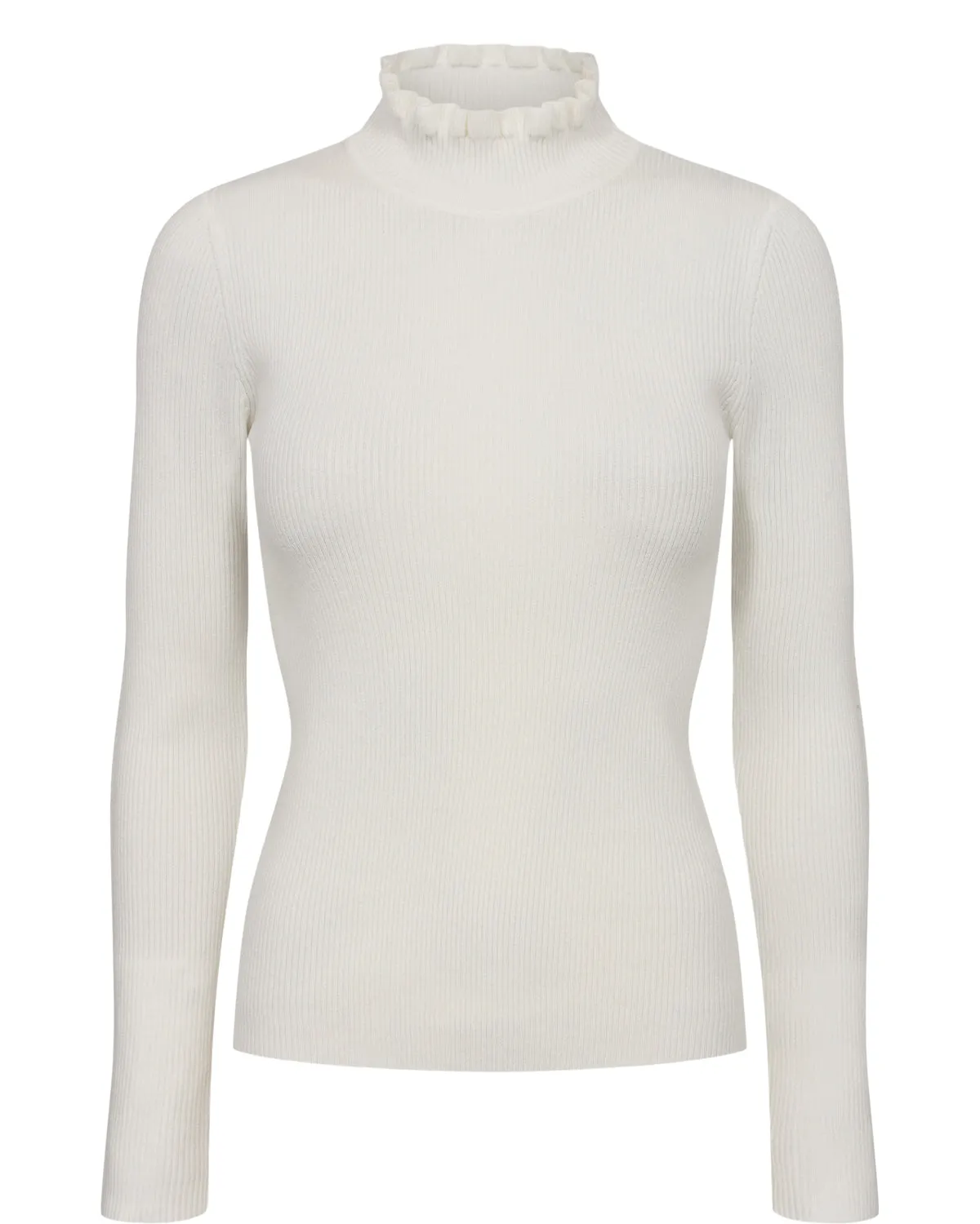 Numph Nusidanu Highneck Pullover in Cloud Dancer