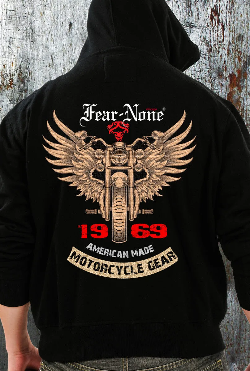 "1969 Golden Wings" Biker Hoodie