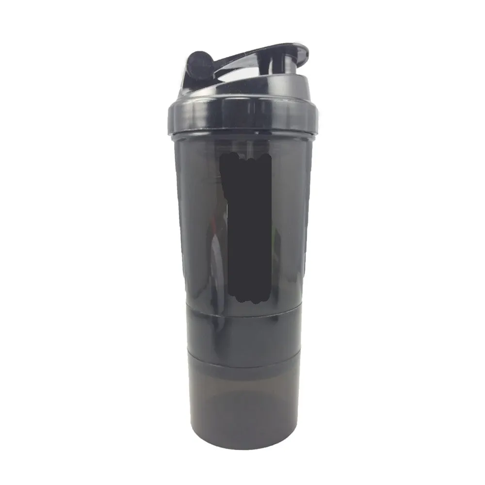 Shaker Water Bottle Outer Plastic Inner Steel 500ml Dishwasher Safe