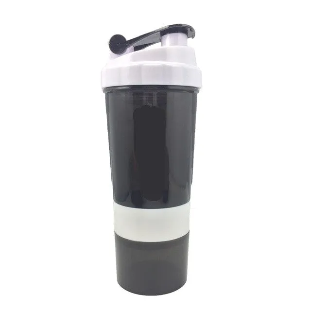 Shaker Water Bottle Outer Plastic Inner Steel 500ml Dishwasher Safe