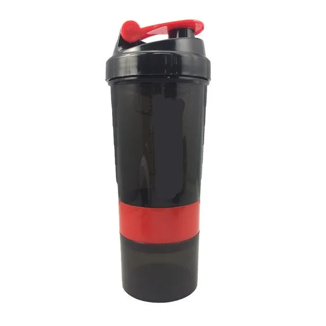 Shaker Water Bottle Outer Plastic Inner Steel 500ml Dishwasher Safe